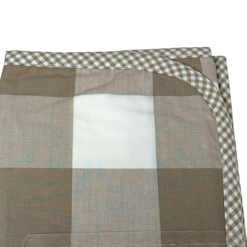 POTTERY BARN Buffalo Check Sham Beige Cotton One Pillowcase NWT